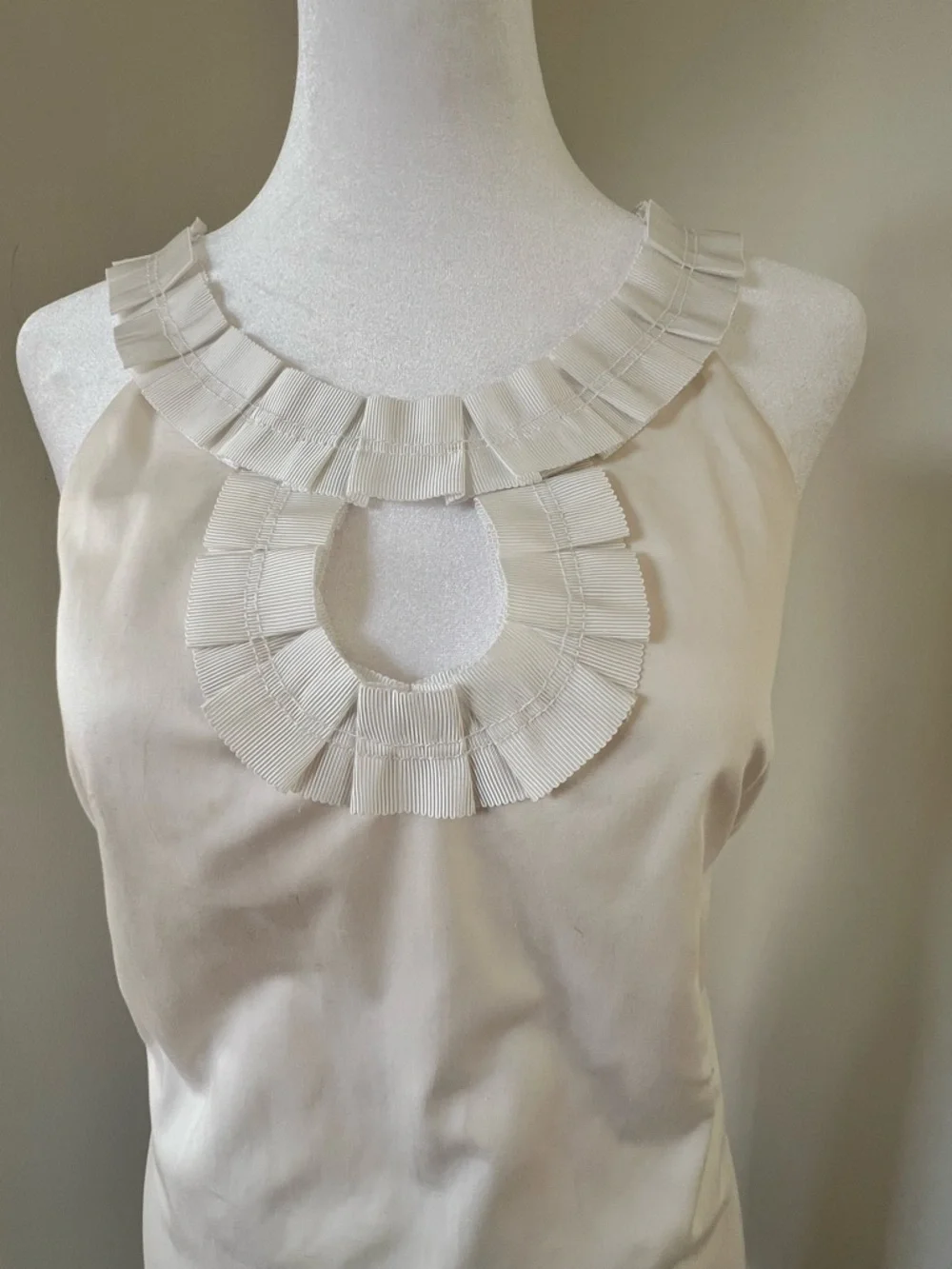 White Ruffled Strap Dress - Picture 2 of 4